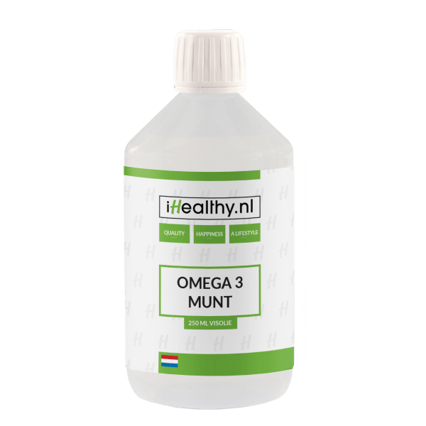 Omega-3 vloeibaar 250ml - munt smaak - iHealthy.nl EAN 0758891938574